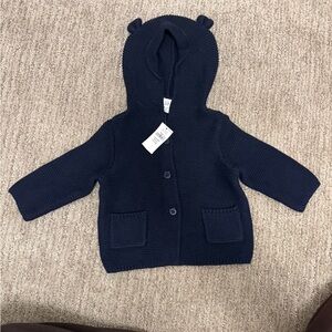 GAP Dark Blue Baby Knit Hoodie Sweater